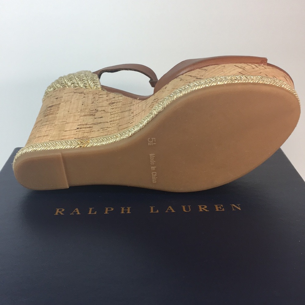 🤎RALPH LAUREN🤎BROWN SHEILA ESPADRILLE WEDGE SANDAL-SIZE 5.5B-NOT FOR SALE. - Picture 11 of 13